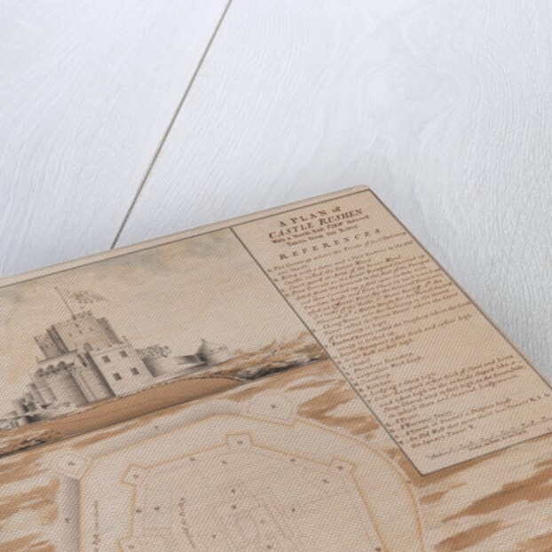 Plan of Castle Rushen with a north east view thereof taken from the river by S. Fane