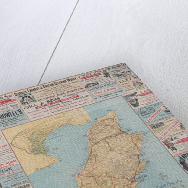 Tourist map of the Isle of Man and street plan of Douglas by Unknown