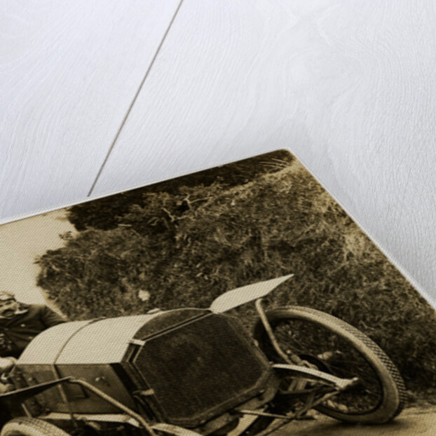 W. Watson, winner of 1908 Tourist Trophy motorcar race by Anonymous