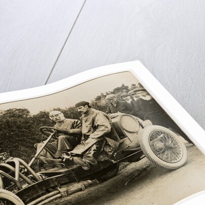 Algernon Lee Guinness in a Darracq, 1908 Tourist Trophy motorcar race by Anonymous