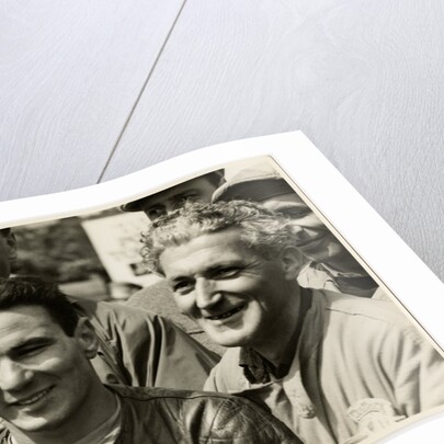 Carlo Ubbiali, winner of the 1956 Ultra Lightweight and Lightweight Race TT (Tourist Trophy) by T.M. Badger