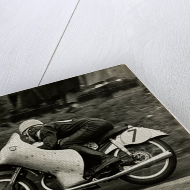 Rupert Hollans, riding NSU number 7, 1954 Lightweight TT (Tourist Trophy) by T.M. Badger