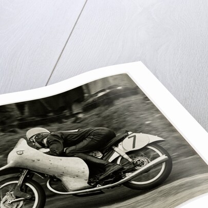 Rupert Hollans, riding NSU number 7, 1954 Lightweight TT (Tourist Trophy) by T.M. Badger