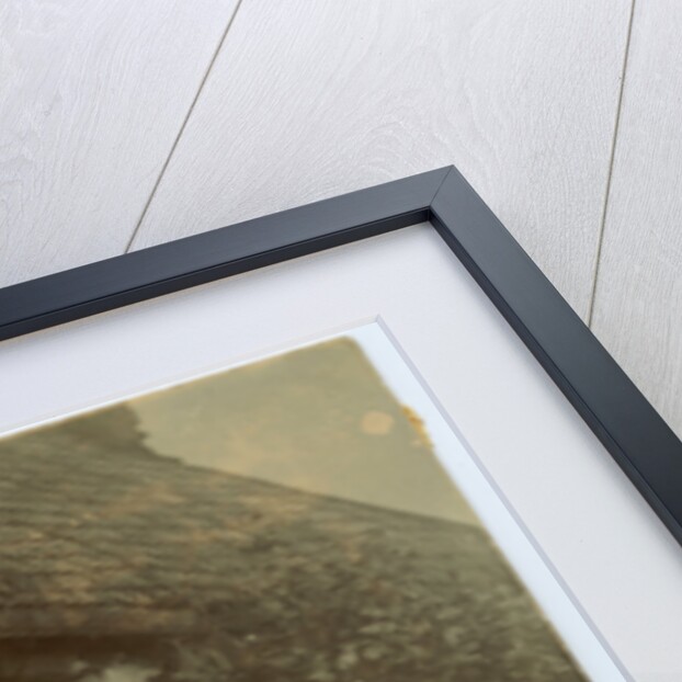 John Kinnish ('Old Pete') outside his cottage - with goat by Thomas Horsfell Midwood