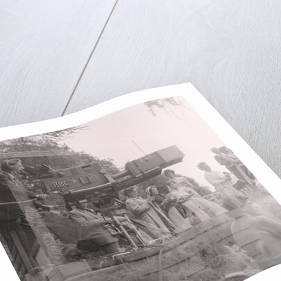 BBC televising the Braddan open air church service by Manx Press Pictures