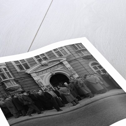 Unemployed outside The House of Keys, Douglas by Manx Press Pictures