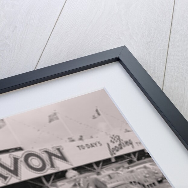 Lieutenant Governor, Sir Ronald Herbert Garvey, with 'roads open' mini motorcar by Manx Press Pictures