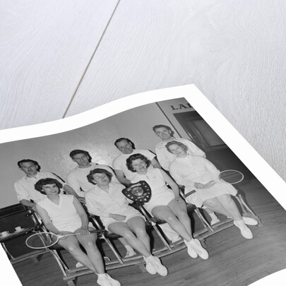 Men and women badminton teams at holiday camp, Isle of Man by Manx Press Pictures