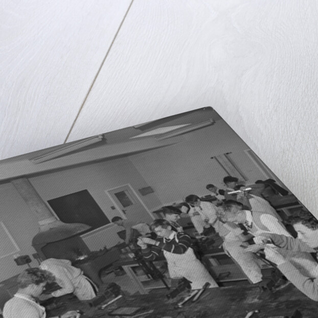 Metalwork classroom at the new Castle Rushen School, Castletown by Manx Press Pictures