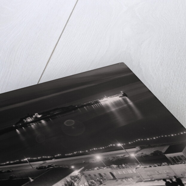 Peel Swimming Pool at night by Manx Press Pictures