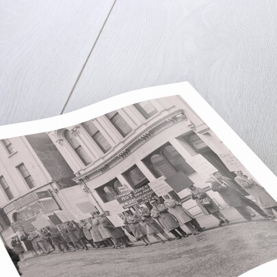 Strike pickets at Transport House by Manx Press Pictures
