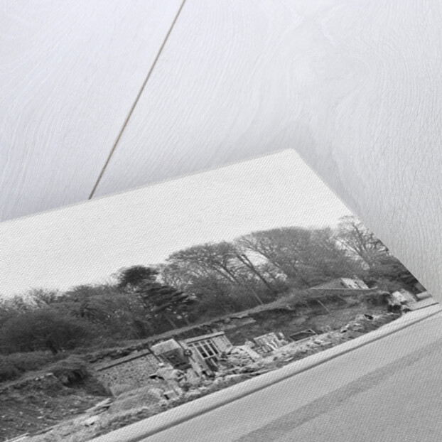 Building of Geoff Duke's garage, Isle of Man by Manx Press Pictures