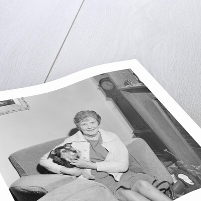 Isleof Man Times Personality with dog, Ramsey by Manx Press Pictures