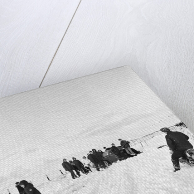 Car stuck in snow, Baldwin by Manx Press Pictures