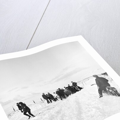 Car stuck in snow, Baldwin by Manx Press Pictures