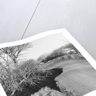 Road collapse on TT Course at Handley's by Manx Press Pictures