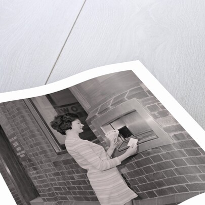 Isle of Man Bank money dispenser ('hole in the wall') by Manx Press Pictures