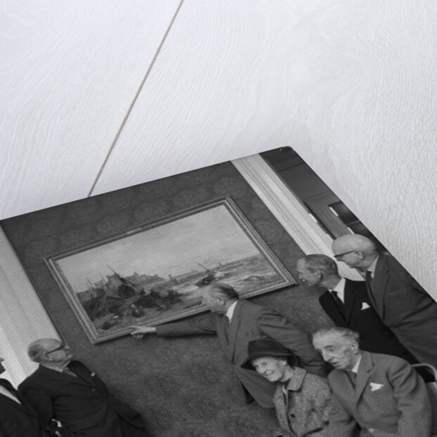 Unveiling of the painting 'Peel Castle and Shore' by Henry James Holding, Manx Museum, Douglas by Manx Press Pictures