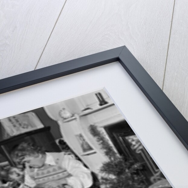 Woman with Christmas hampers, Isle of Man by Manx Press Pictures
