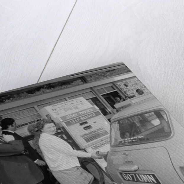 Petrol station auto pay kiosk, Geoff Duke's Garage on Peel Road by Manx Press Pictures