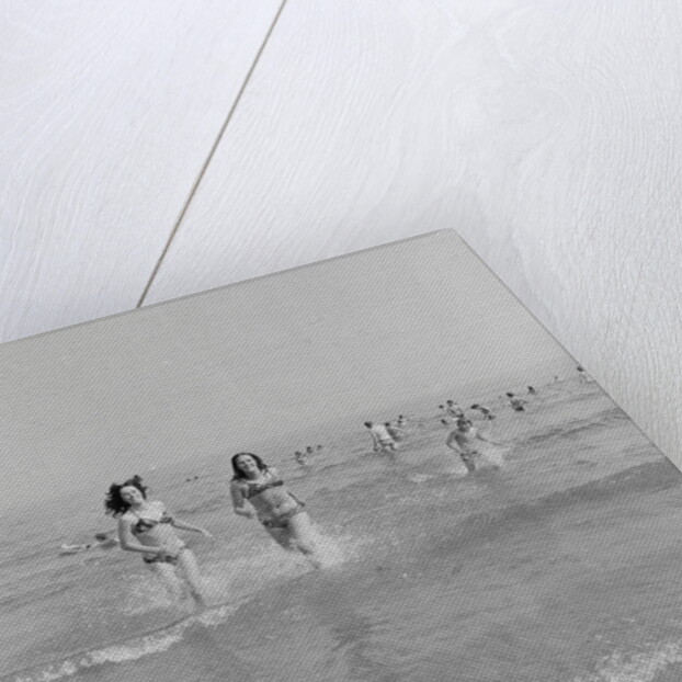 Holidaymakers in the sea at Douglas by Manx Press Pictures