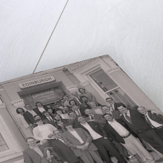 Dart players outside Edinburgh hotel by Manx Press Pictures