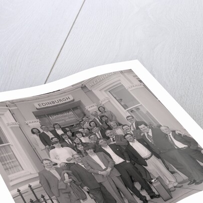 Dart players outside Edinburgh hotel by Manx Press Pictures