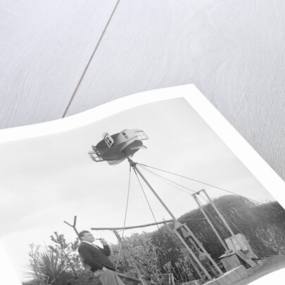 Man generating electricity, Peel by Manx Press Pictures