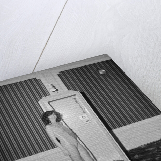 Miss Isle of Man in shower cubicle, Villiers, Douglas by Manx Press Pictures