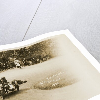 A.E. Taylor aboard sidecar outfit (number 32), 1925 Sidecar TT (Tourist Trophy) by Thomas Horsfell Midwood