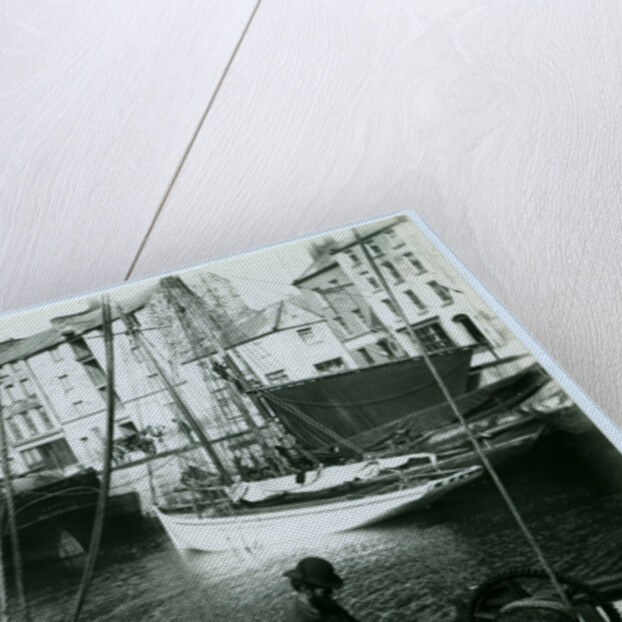 Douglas Inner Harbour and shipping by John Miller Nicholson