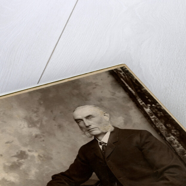 Deemster John Frederick Gill - seated at a desk by George Bellett Cowen
