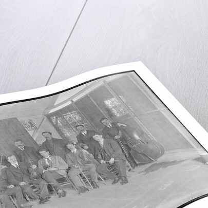 First World War Internee Orchestra inside internment hut, Douglas or Knockaloe by Anonymous