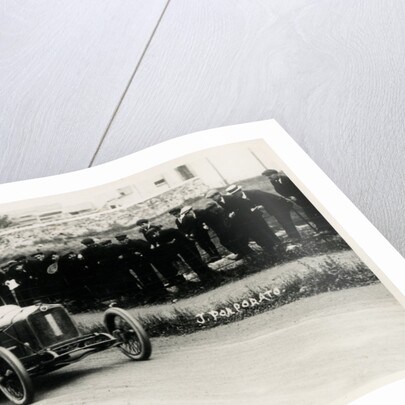 Motorcar no.1 Jean Porporato in a Minerva, 1914 Tourist Trophy motorcar race by Anonymous