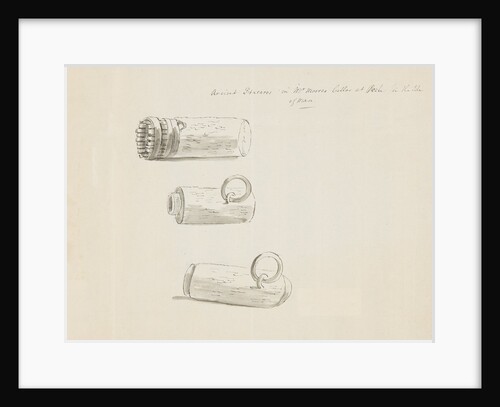 Ancient Petararos in Mr Moore's Cellar at Peele in the Isle of Man by Moses Griffith