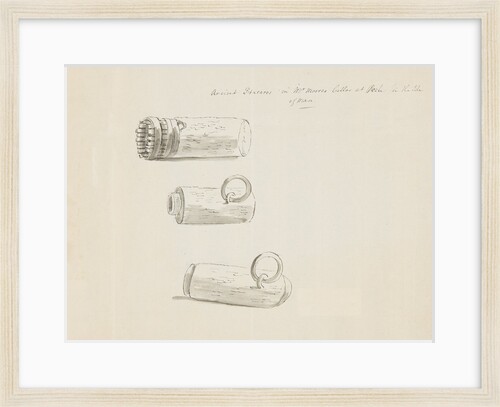 Ancient Petararos in Mr Moore's Cellar at Peele in the Isle of Man by Moses Griffith