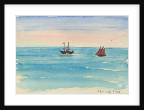 Ships at sea by Unknown
