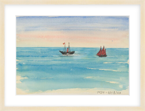 Ships at sea by Unknown