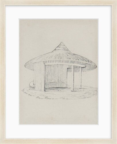 Sketch of a hut by Will Latham