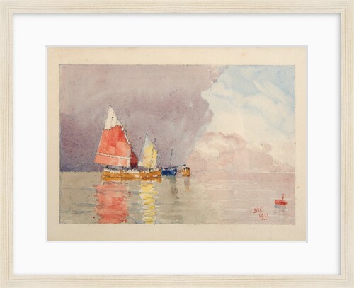 Fishing boats (Bragazzi) at moorings by John Miller Nicholson