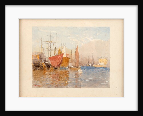 Sailing ships at South Quay, Douglas by John Miller Nicholson