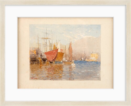 Sailing ships at South Quay, Douglas by John Miller Nicholson