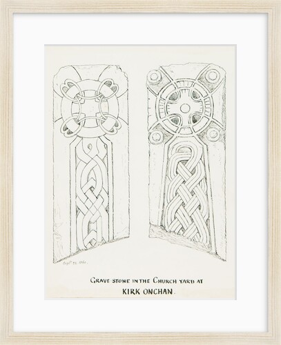 Grave Stone in the Church Yard at Kirk Onchan by J. W.