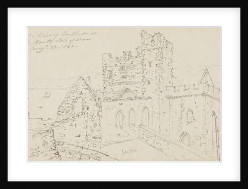 South West View of Cathedral, Peel Castle, Isle of Man by S. Staples