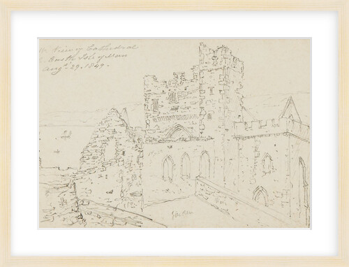 South West View of Cathedral, Peel Castle, Isle of Man by S. Staples
