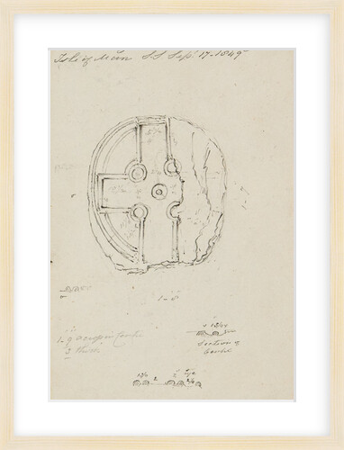 Fragment of a cross on top of wall surrounding Old Lonan Church Yard, Isle of Man by S. Staples