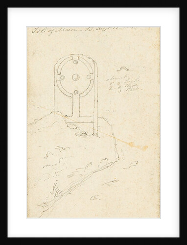 Runic Cross in bank at side of the road from Ramsey to Maughold, Isle of Man by S. Staples