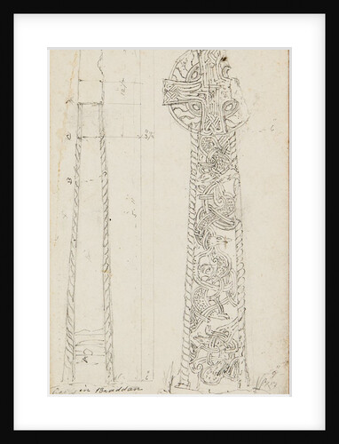 Cross in Braddan Churchyard, south side and east view by S. Staples