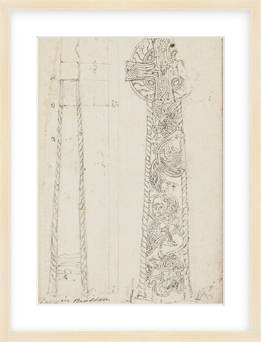 Cross in Braddan Churchyard, south side and east view by S. Staples