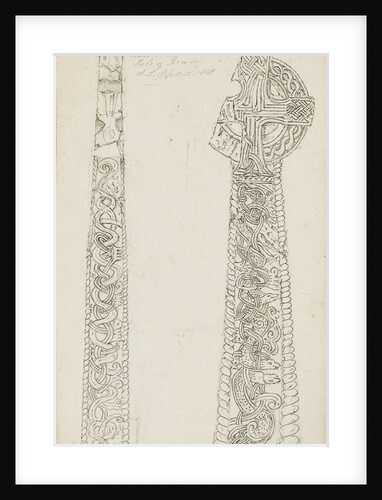 Cross in Braddan Churchyard, north side and west side by S. Staples